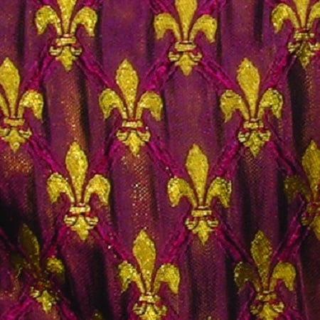 The Ribbon People Bordeaux Red and Gold Fleur De Lis Wired Craft Ribbon 2.5" x 20 Yards