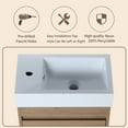 thumbnail image 2 of Holaki 18" Floating Bathroom Vanity With Sink For Small Powder Room, Modern Bathroom Sink Vanity With Soft Close Door, Brown, 2 of 7