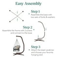 thumbnail image 7 of Best Choice Products Metal Hanging Hammock C-Stand for Chair/ Weather-Resistant Finish, Offset Base - Stand Only - Brown, 7 of 7