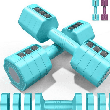 Weights Dumbbells Set of 2,Adjustable Dumbells for Women,4 in 1 Free Weights Each 2lb 3lb 4lb 5lb Hand Weights for Home Gym Exercise Training