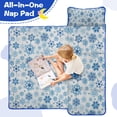 thumbnail image 4 of Blue Christmas Snowflake Pattern Toddler Nap Mats for Kids Preschool,59"x22" Sleeping Mat Bag or Kids,Toddler Sleeping Bag,Toddler Nap Mat or Daycare, 4 of 6