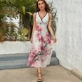 thumbnail image 3 of Cherry Blossom Pink (2) Sleeveless Dress Dresses Women Summer Evening Dresses Ladies Bohemia Long Dresses, 3 of 9