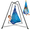 Starry Sky Print Blue, variant on Sensory Swing with Stand, 350lbs, Indoor/Outdoor Kids Pod Swing, Blue