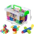 thumbnail image 2 of EIGTHTAIL Plastic Funny Building Blocks Toy Educational Toy Assembly for Kids Boys Girls（With Storage Box 130pcs), 2 of 10