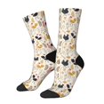 thumbnail image 2 of Uemuo Cartoon Chickens Pattern Women's Crew Socks, Soft Durable Breathable Moisture-Wicking with Odor Control Cotton socks, 2 of 9