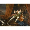 thumbnail image 2 of William Hogarth 18x15 Gold Ornate Wood Frame and Double Matted Museum Art Print Titled - David Garrick as Richard IIi, 2 of 4