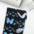thumbnail image 5 of Cartoon Pattern Case for 2021 Samsung Galaxy Tab A8 10.5" (SM-X200 or SM-X205) - Flip Lightweight Wallet Case with Stand /Card Holders, PU Leather Protective Fold Stand Cute Cover (Blue Butterfly), 5 of 6