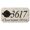 Autumn Leaf, variant on StoneMetal "FLEUR DE LIS LOGO" Rectangle Solid Granite Address Plaque in Black Polished Color