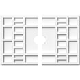 thumbnail image 1 of Ekena Millwork CMP18X12BX2-02000 2 in. ID x 6.25 in. Rectangle Beaux Architectural Grade PVC Contemporary Ceiling Medallion - 2 Piece, 1 of 1