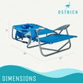 thumbnail image 3 of Ostrich On-Your-Back Outdoor Reclining Beach Pool Camping Chair, Blue, 3 of 11
