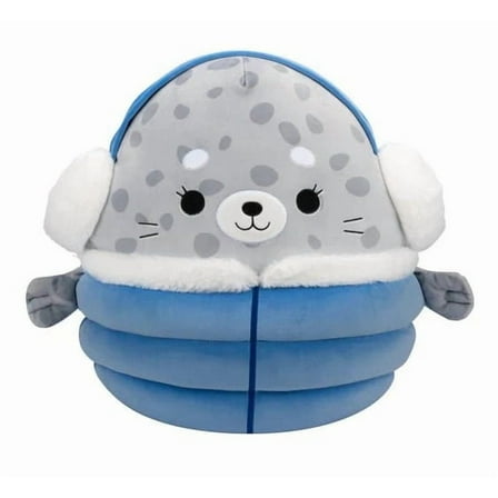 Squishmallows Winter Squad 12" Odile the Seal Blue Jacket Plush Doll Toy