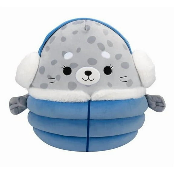 Squishmallows Winter Squad 12" Odile the Seal Blue Jacket Plush Doll Toy