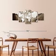 thumbnail image 3 of Elephant Stock Old Grunge World Map Wall Art - Horizontal Multi Panel Canvas - Living Room Wall Decor - Map Multi Panel - Gray And Brown Decor - 74" x 34", 3 of 8