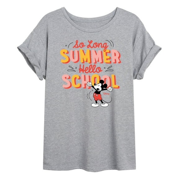 Disney - So Long Summer Hello School - Juniors Ideal Flowy Muscle T-Shirt