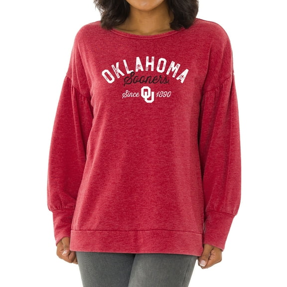 Women's Crimson Oklahoma Sooners Brooklyn Pullover Sweatshirt