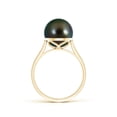 thumbnail image 2 of ANGARA Classic Tahitian Cultured Pearl Ring in 14K Yellow Gold for Women | June Birthstone, Birthday, Anniversary, Jewelry Gift for Women | Pearl Ring, 2 of 7
