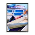 thumbnail image 2 of Stupell Industries Docked Rowboats Vivid Hues Coastal Painting Gray Framed Art Print Wall Art, 2 of 5