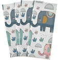 thumbnail image 2 of SKYSONIC Elephant Kitchen Dish Towel Set of 1, Super Absorbent Soft Drying Cloth Tea Bar Towels, 28 x 18 Inch, 2 of 7