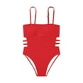 thumbnail image 6 of Bibifish Women'S One Piece Swimsuit Adjustable Tie Gradient Snakeskin Cutout V Neck Printed Tummy Slimming Swimwear Trendy Bathing Suit, 6 of 9
