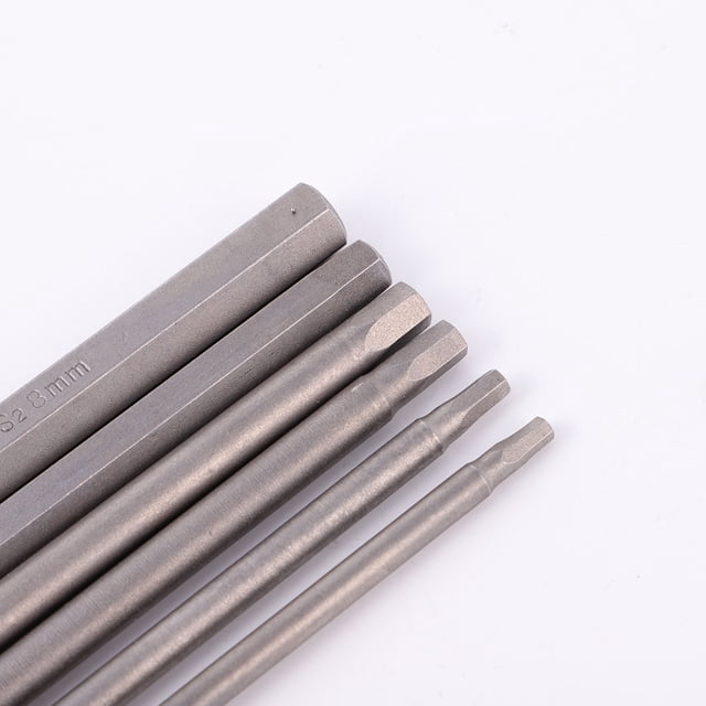 FUTUREORYY 6Pcs Silver Steel Hexagon Bit Damaged Screw Remover for Repair Professional Use