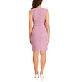 thumbnail image 3 of INSPIRE CHIC Tweed Dress for Women's Business Boat Neck Sleeveless Plaid Sheath Dresses M Pink, 3 of 6