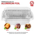 thumbnail image 4 of Stock Your Home Disposable Aluminum Mini Loaf Pans with Lids, 1 lb (50 Pack) Plastic Dome Lid Foil Baking Tins, Tin Pans for Cake, Bread, Holiday Baked Goods Packaging, 4 of 7