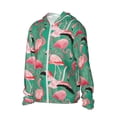 thumbnail image 2 of Haiem Tropical Flamingo UPF 50+ Fishing Shirts for Men Long Sleeve UV Sun Protection Hoodie Non-Mask Outdoor Hiking Shirts, 2 of 8