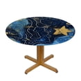thumbnail image 3 of JEUXUS Tablecloth The Dazzling Stars and Dreamy Night Sky, Polyester Fiber, Multiple Sizes, Machine Washable White, 3 of 8