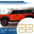 thumbnail image 2 of Cubierta de Marco de Ventilación de Aire Acondicionado Unique Bargains para Ford Bronco(No para Bronco Sport) 2021-2024 Consola Central (Frente Izquierda Frente Derecha Centro) Amarillo 4 Pzs, 2 of 6