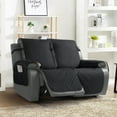 thumbnail image 3 of TAOCOCO Anti-Slip Loveseat Recliner Slipcover, Washable Split Sofa Cover Reclining Slipcover for Kids,Pets Black, 3 of 8