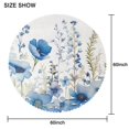thumbnail image 2 of Round Tablecloth Dining Design Cover 60 Inch Polyester Waterproof Stain Wrinkle Free flower, 2 of 5