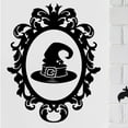 thumbnail image 1 of Halloween Frame #1 Witch Hat Portrait Vinyl Lettering Wall Decal Sticker Witch Hat Decals - Size: 22"H x 17"L - Color: Black, 1 of 5