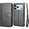 thumbnail image 7 of For iphone 17 Pro Case Wallet with Card Holder, Lanyard and Kickstand for Women Men, Ebizware Magnetic Flip Detachable PU Leather Wallet Phone Case Cover for iphone 17 Pro 6.3" - Black, 7 of 7