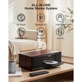thumbnail image 2 of Sistema estéreo Bluetooth THINKYA Vintage con reproductor de CD de 36 W, 2 of 9