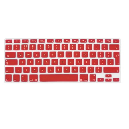 Unique Bargains UK EU Version Silicone Protective PC Keyboard Film Red for MacBook Pro (Macbook Best Price Uk)