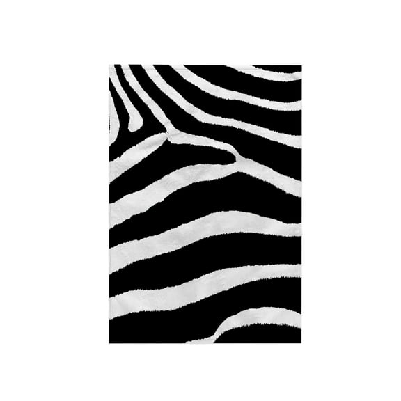 3dRose, Black and White Zebra Print, 15x22 Hand Towel