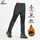 thumbnail image 2 of LNGXO pantalones de senderismo gruesos y cálidos de lana para hombre, impermeables, a prueba de viento, para exteriores, pantalones de lluvia de concha suave, pantalones de esquí para acampar y sender, 2 of 5