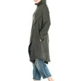 thumbnail image 5 of Women's Sweater Tunic Dress Cowl Neck Pullovers Long Sleeve Asymmetry Hem Tops Armygreen M, 5 of 5