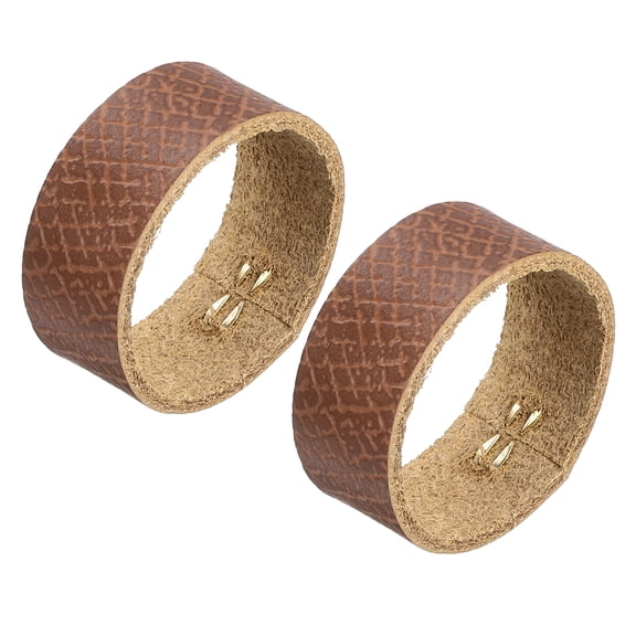 Uxcell 2 Pack Leather Belt Loop Keeper for 1.26 Inch Wide Belt, Brown, 3.74x0.59inch