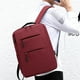 thumbnail image 5 of Mochila para portátil de 15.6 pulgadas, mochila de viaje delgada de negocios roja con puerto de carga USB, mochila de hombro doble de gran capacidad para la universidad y la escuela, regalos para homb, 5 of 6