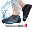 thumbnail image 1 of Waterproof Anti-Skid Thickened Silicone Shoe Covers for Rain/Snow/Work, Reusable Boot Protectors S/M/L Sizes Wet Weather Gear BLACK L, 1 of 6