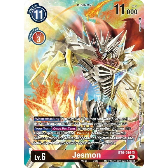 Digimon Double Diamond Jesmon BT6-016 (Alternate Art)