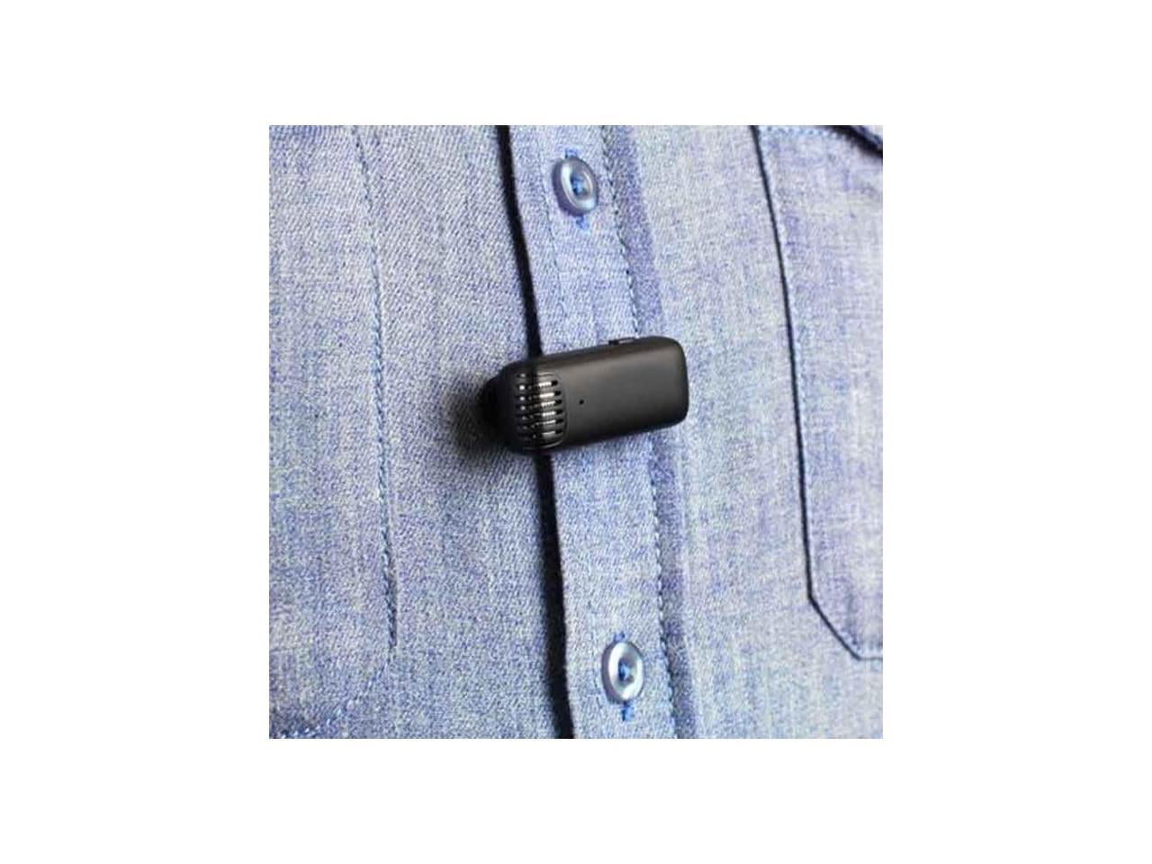 Aluratek AWLML01F Wireless Microphone - Black - Omni-directional - Clip-on, Lapel