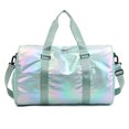 thumbnail image 4 of HongHeng Sports Gym Dance Bag for Women Girls, Shimmery Waterproof Duffle Travel Bag with Shoes Compartment and Wet Dry Pocket, 4 of 8