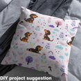 thumbnail image 3 of Kawaii Dachshund Fabric by the Yard,Cute Puppy Dog Upholstery Fabric,Cartoon Love Heart Floral Leaf Decorative Fabric for Kids Boys Girls,Rainbow Crown Indoor Outdoor Fabric,2 Yards, 3 of 5