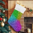 thumbnail image 5 of Colorful Sparkle Glitter Christmas Stockings Christmas Presonalized Large Stocking Sock, Set of 1 Xmas Party Winter Decor Candy Bag Family Holiday Gift, 17.7 Inch, 5 of 7
