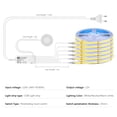 thumbnail image 2 of Under Cabinet Collection Display COB LED Strip Light Bookcase Wardrobe Closet Lamp Tape Penetrable Wood Dimmable Touch Sensor, 2 of 5
