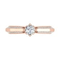 thumbnail image 3 of 1/2 Carat Round Diamond Solitaire Engagement Ring Band in 14K Rose Gold (Ring Size 8.25), 3 of 4