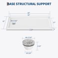 thumbnail image 2 of 60" x 32" Shower Base, Shower Pan with Slip Resistant Textured Surface, CUPC, CSA Certified Acrylic and Fiberglass Shower Floor Base, Removable Stainless Cover, 2 of 8