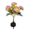 thumbnail image 2 of JZCHUNTOY Solar Powered Artificial Carnation Ground Light, 7 Fork LED Fake Flower Lawn Lamp, IP65 Waterproof Landscape Light, Decorative Pathway Light for Garden, Yard and Patio, 2 of 6
